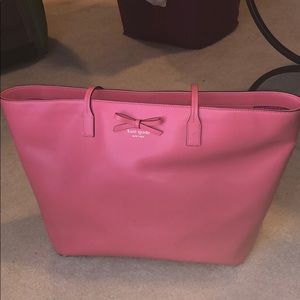 Pink Kate Spade Structured Tote Bag